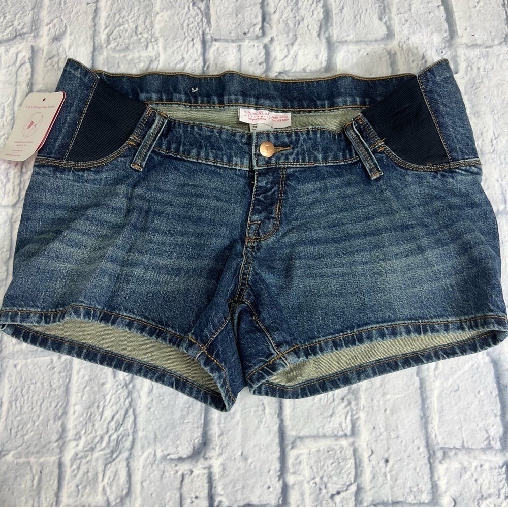 Maternity shorts midi shorts 4 inch inseam Jean shorts